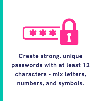 Create strong unique passwords