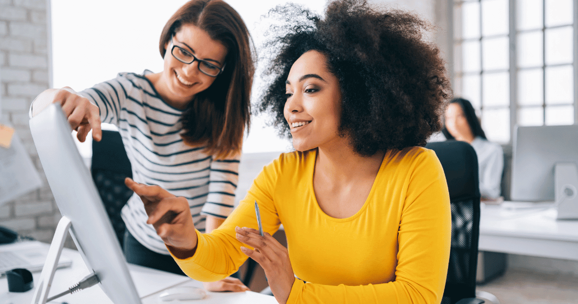 Customer service rep learning how to use secure email