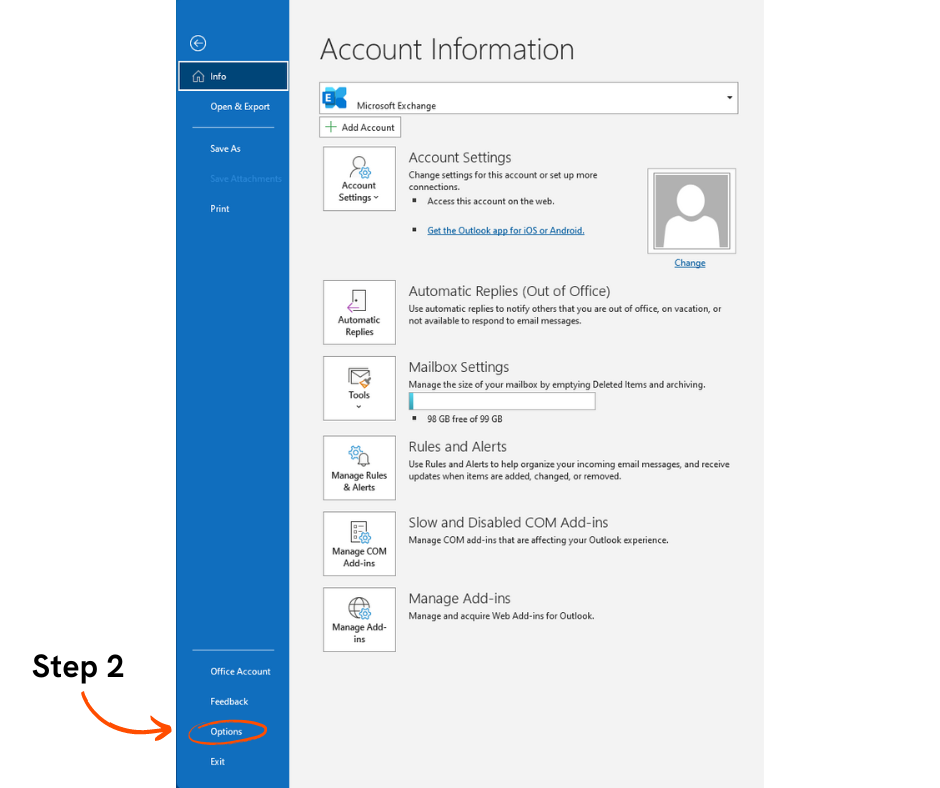 Enable S_MIME encryption in Outlook - Step 2