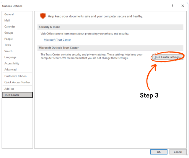 Enable S_MIME encryption in Outlook - Step 3