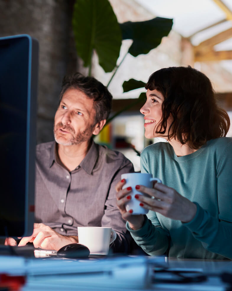 IT team looking at demo email security software