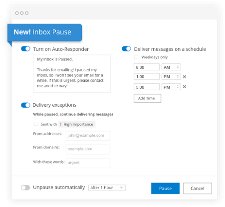 Boomerang outlook add-in screenshot