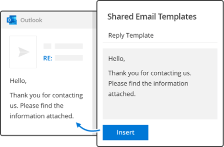 Shared Email Templates Outlook add-in screenshot