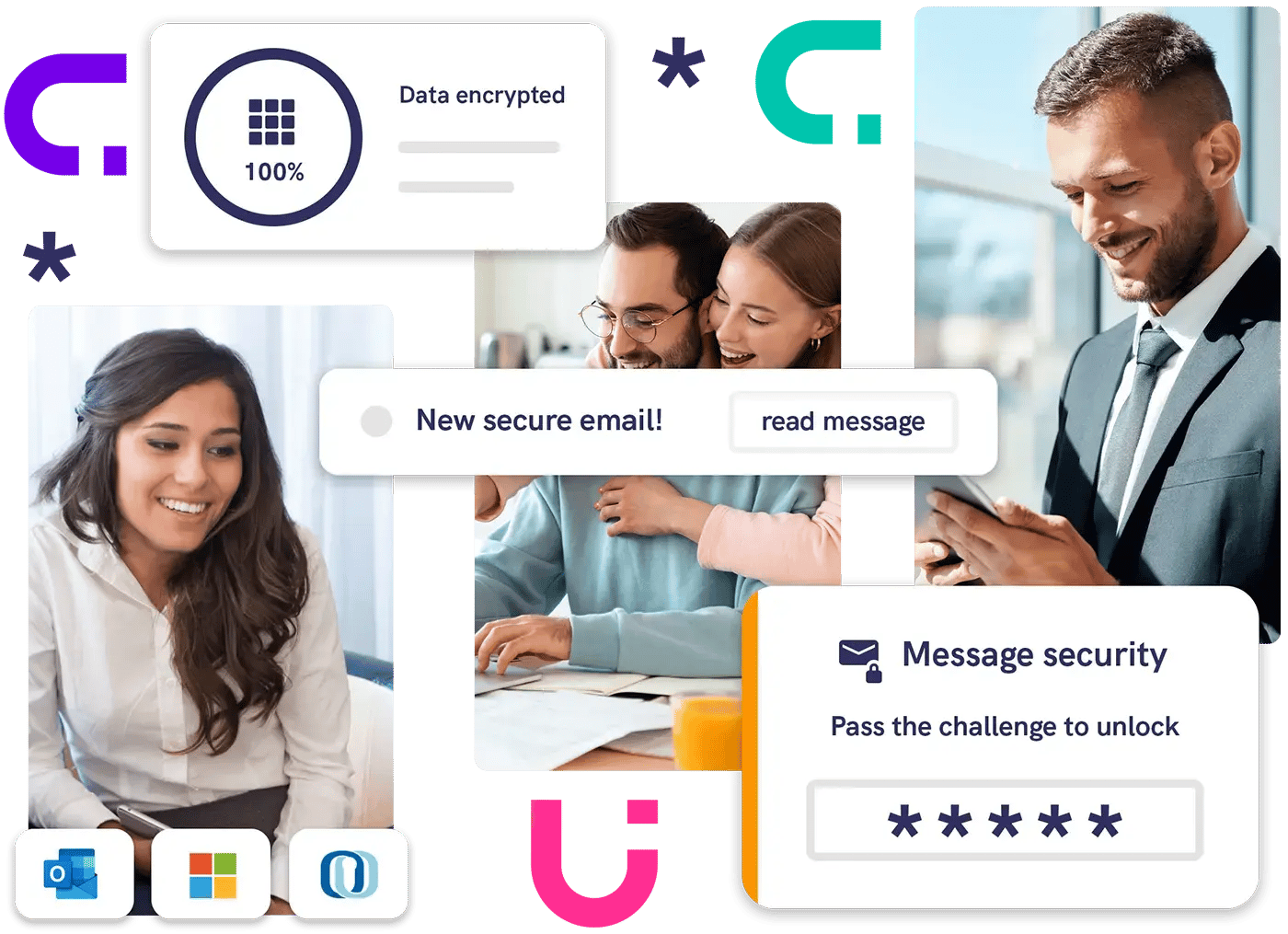 Financial services professionals using Mailock to communicate securely by email