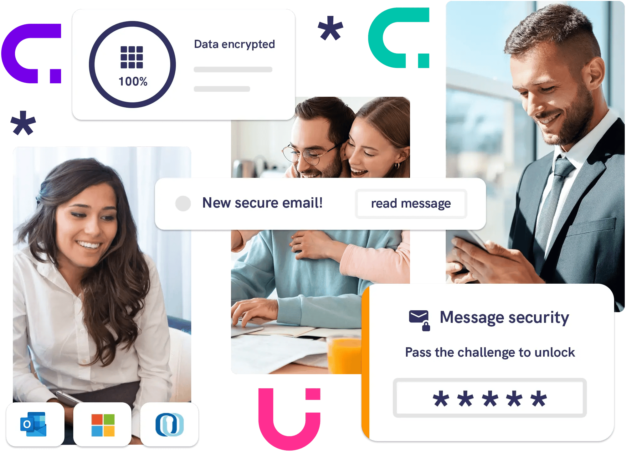 Financial services professionals using Mailock to communicate securely by email