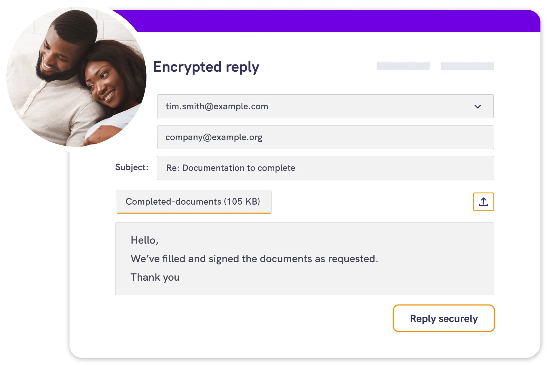 Financial provider Mailock recipients responding securely