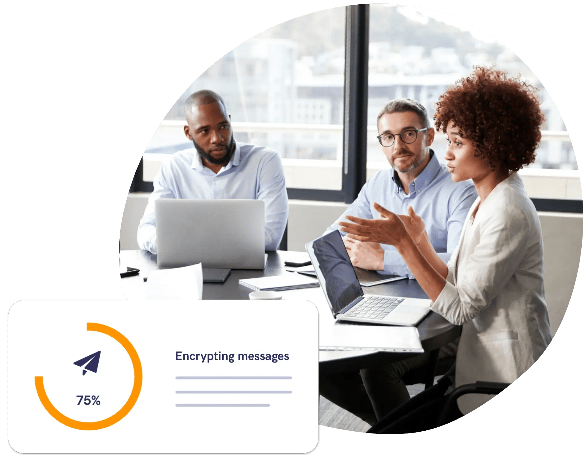 Board meeting about deploying Mailock to financial provider customers