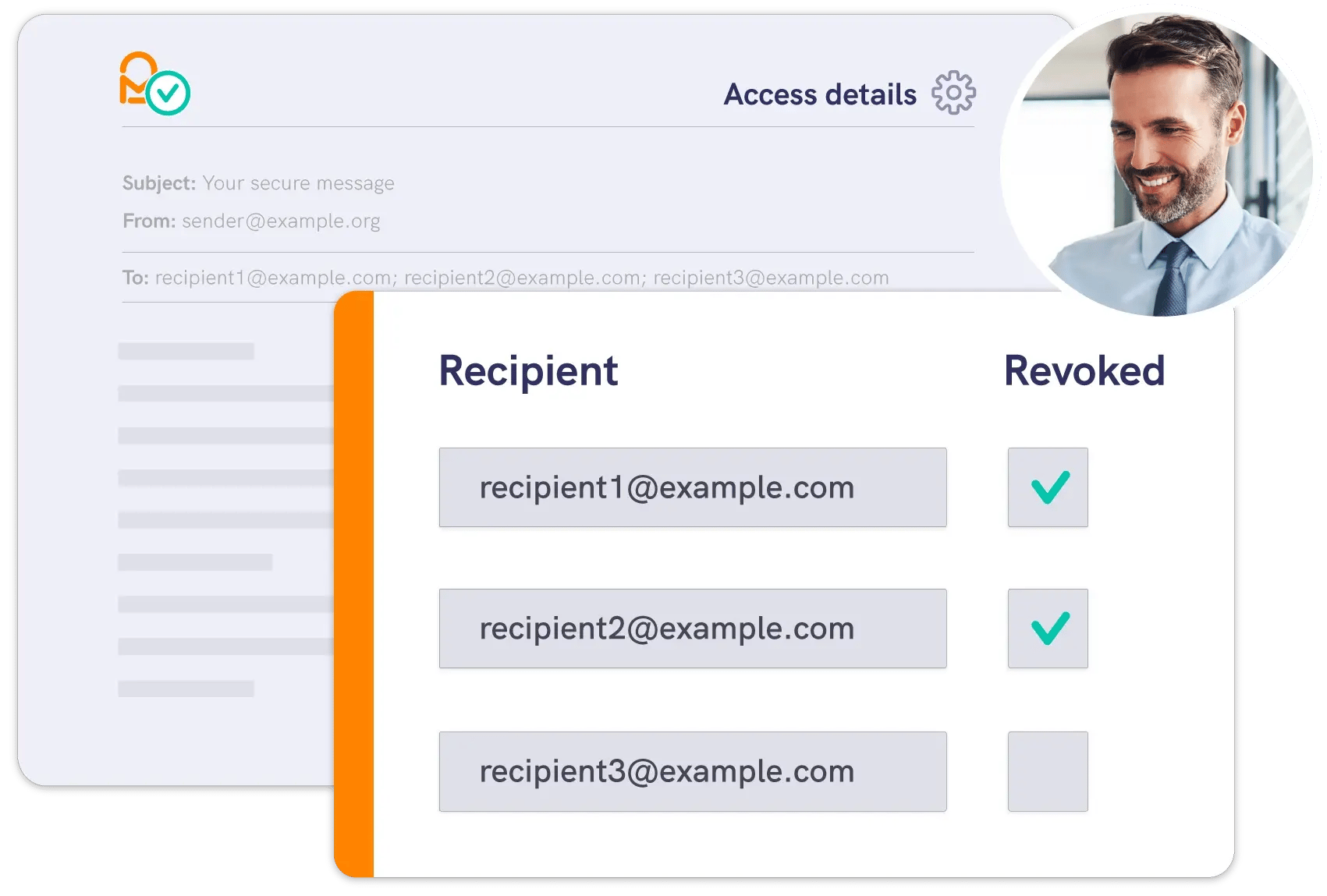 Relieved at revoking a secure email at work using Mailock for M365