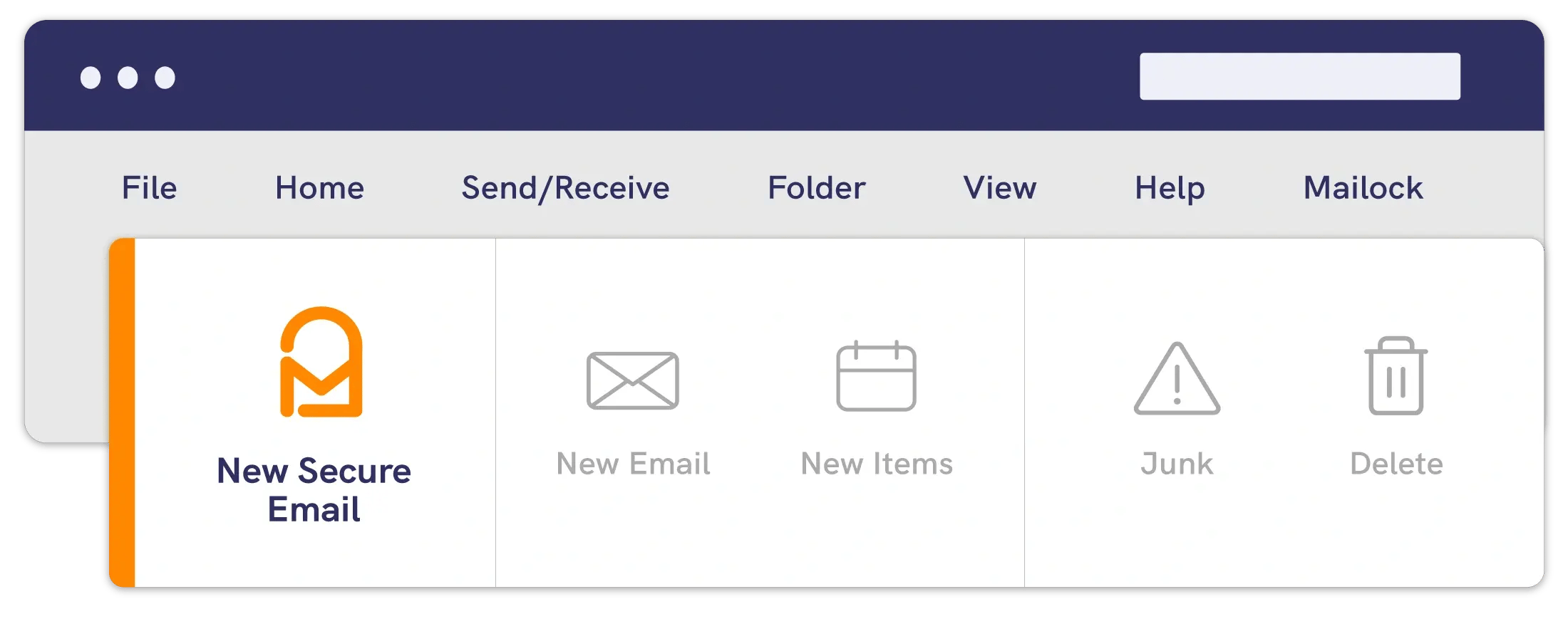 Secure Mailock send button in email client