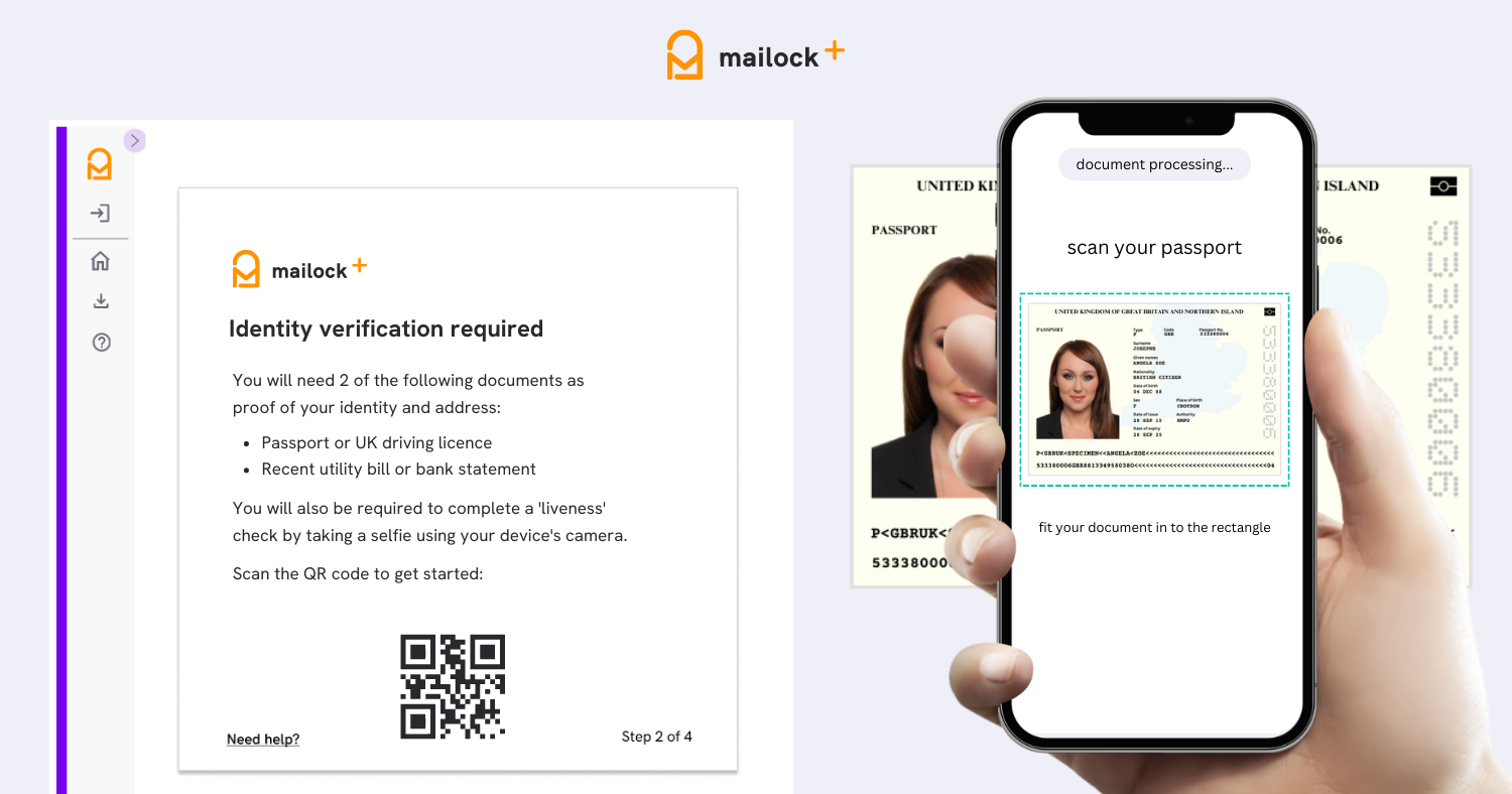 Mailock passport identification check