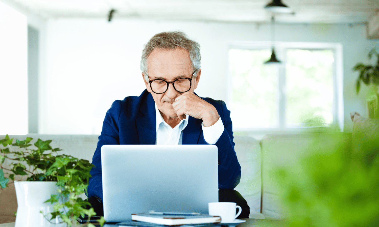 Man trying to log into an online account