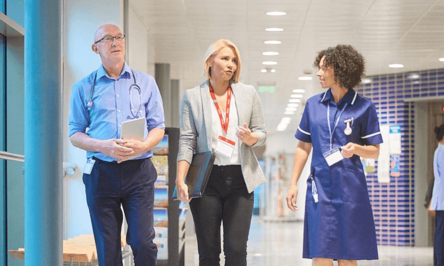 NHS workers in hospital