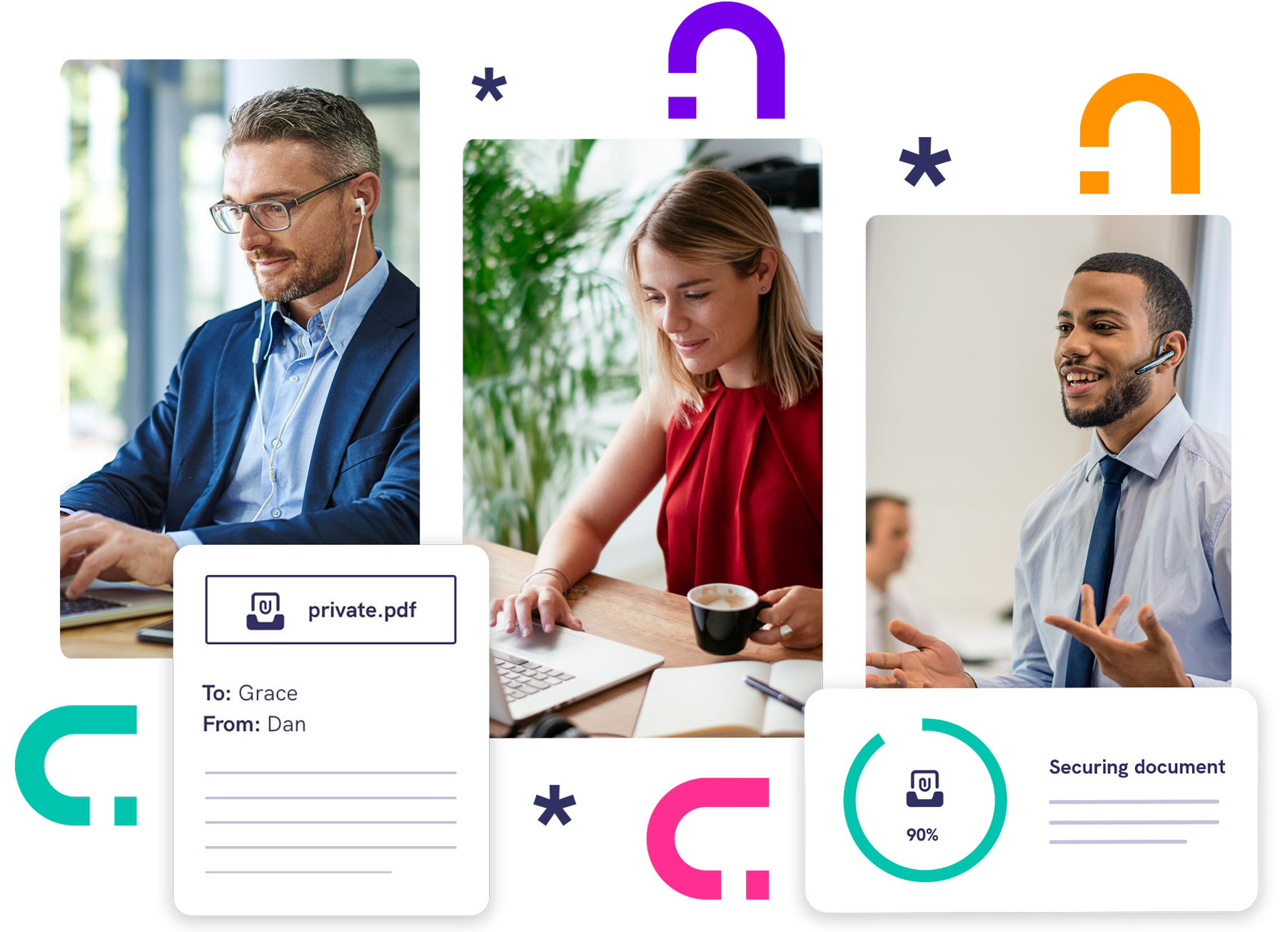 Financial service users of secure email
