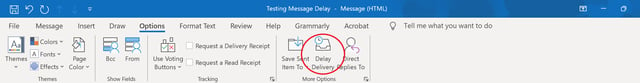 Outlook Delay Delivery Features