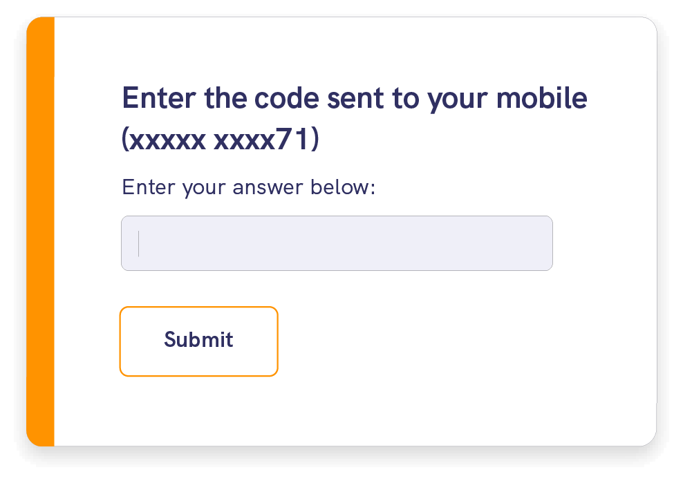 SMS identity challenge mailock