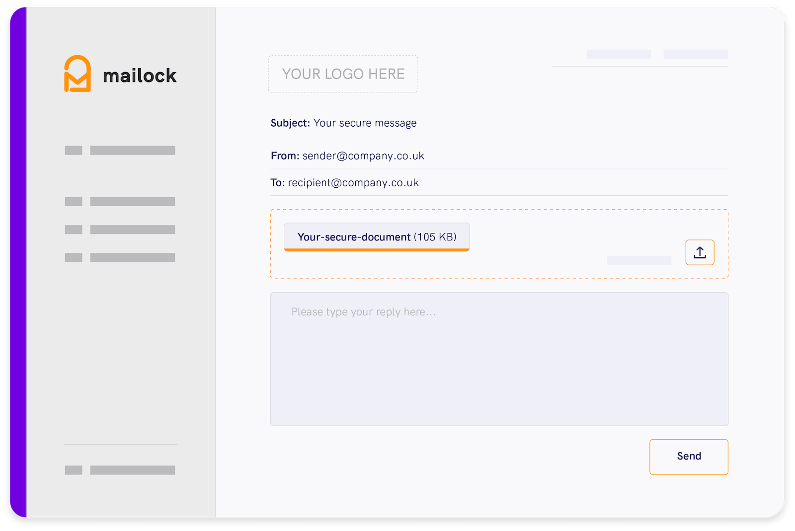 Secure compose using our web app