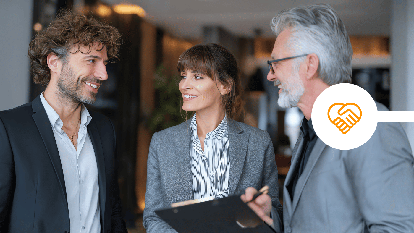 advisers discussing secure email in office