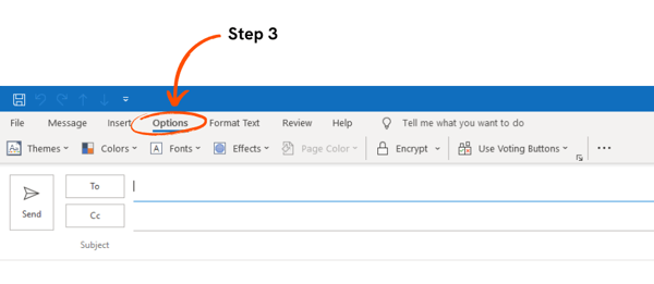 Sending an encrypted email - Step 3