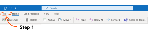 Set up Digital ID in Outlook - Step 1