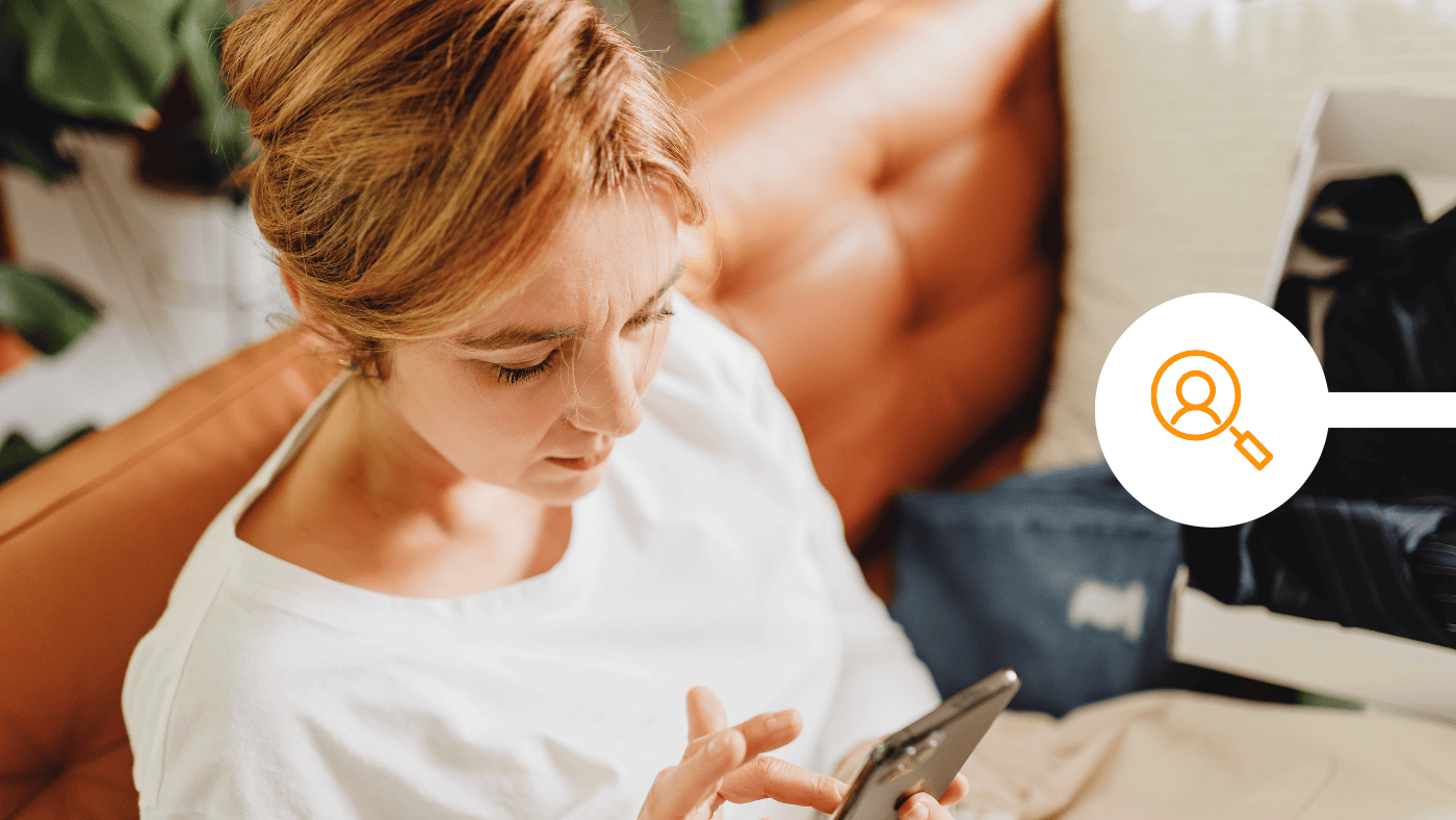 Woman using smartphone