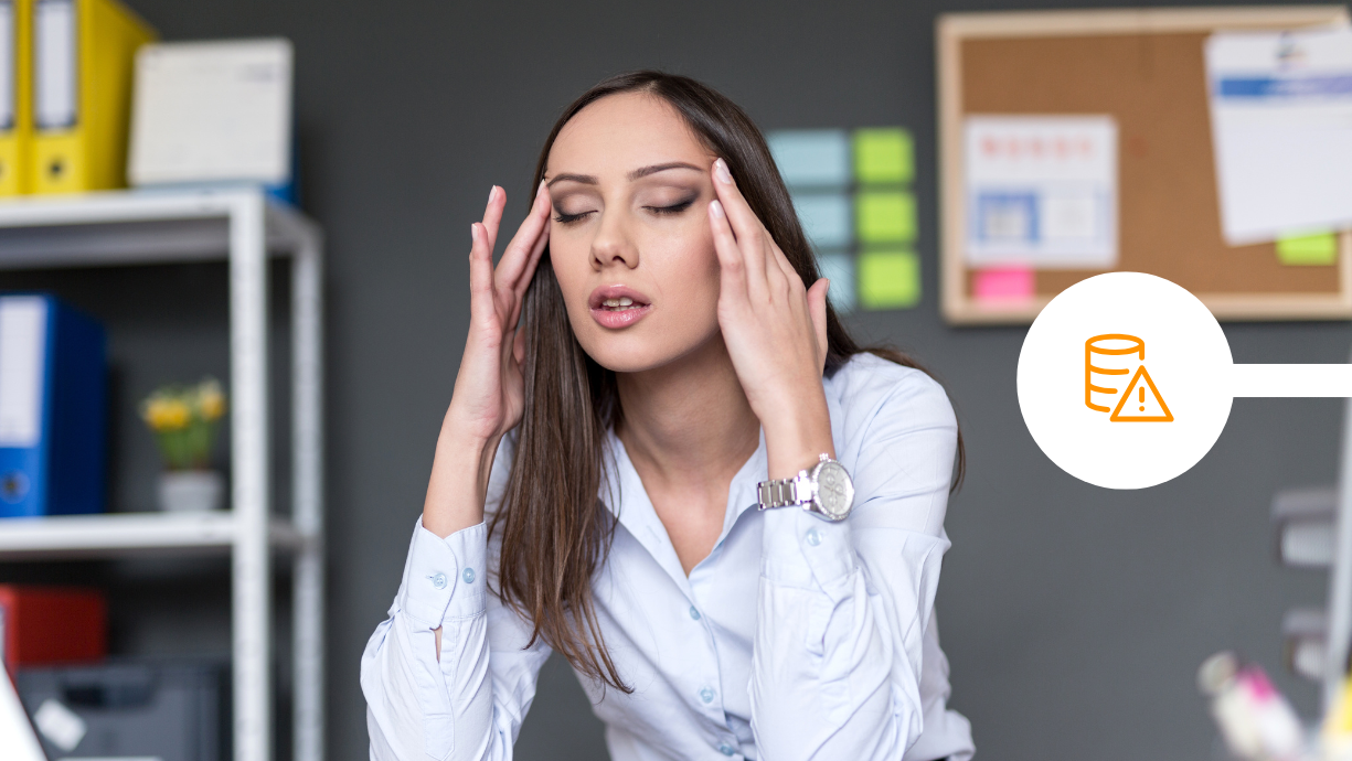 Woman made a mistake in the office