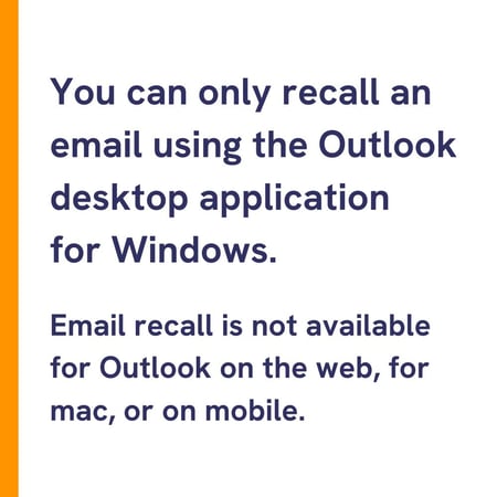 You can only recall an email using the Outlook desktop application