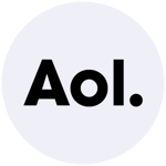 AOL Mail logo in blue and white