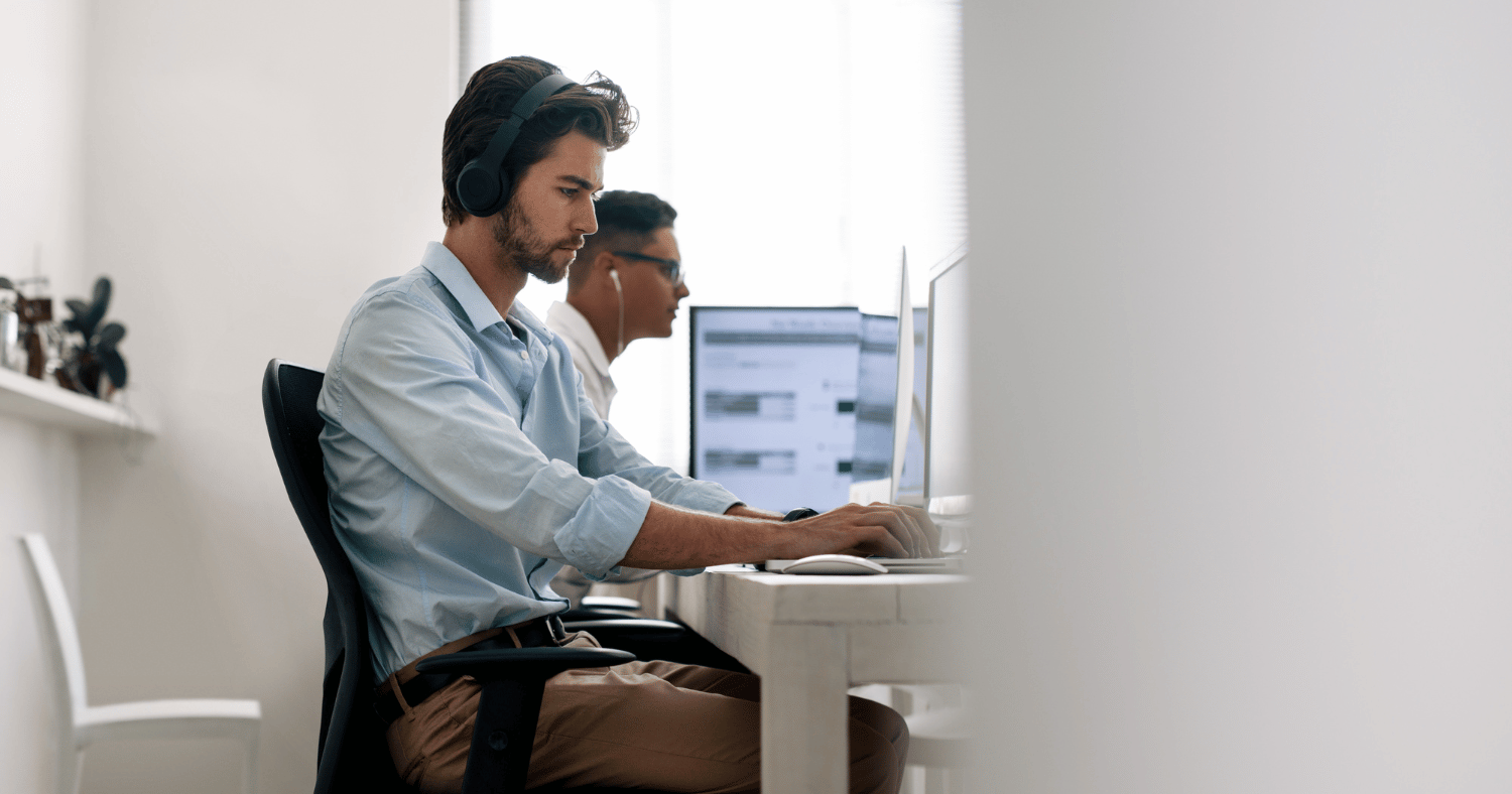 Hacker working in office