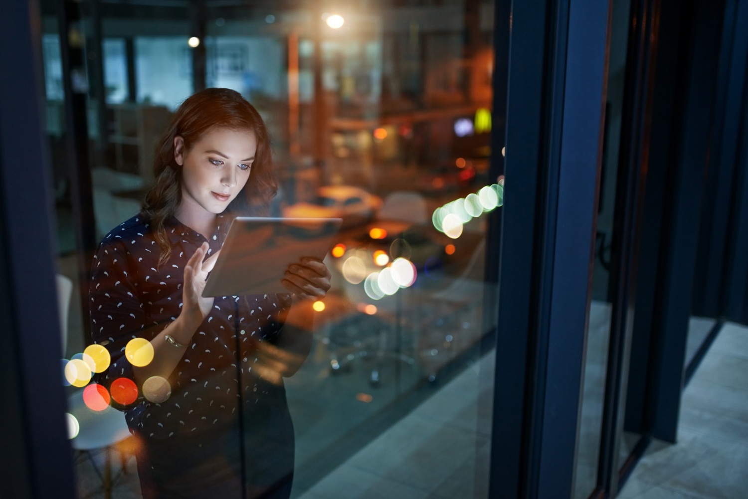 IT woman looking at company admin for outlook add in