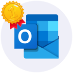 Outlook logo in blue and white