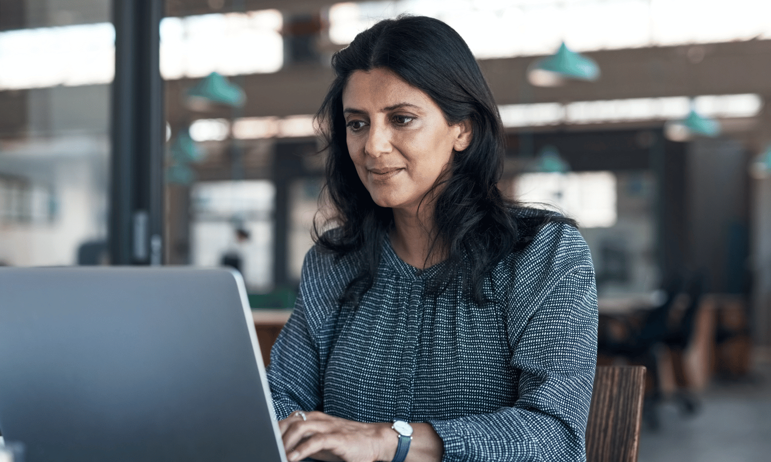woman in office using secure email gateway
